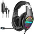Gaming-headset med 7.1-bas-surroundljud och brusreducerande mikrofon