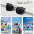 Miniatyrbillede 5 af 5: Polariserede Clip-On Solbriller – Anti-Blænding UV400 Dame Herre på Mode Katteøje Clip-On Solbriller