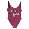 Miniatyrbild 1 av 5: S3xl Gold Print Team Bride Baddräkt Squad Kvinnor Badkläder Möhippa Baddräkt Sommar Strandkläder Badkläder Tingquan Shop gold wine XL