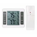 Miniatyrbild 5 av 5: LCD Digital Kylskåpstermometer, Frys Termometer, Kylskåpstermometer med Sensorlarm Klocka och Min/Max-poster [Batteri Ingår Inte]