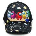 Miniatyrbild 1 av 4: Among Us Cartoon Print Barnhattar för Barn Hippie Justerbar Casual Solskyddsmössa Trucker Cap för Pojkar Flickor F Pattern