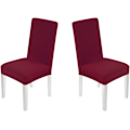 Miniatyrbild 3 av 5: 4-pack stretchbarstolar, elastiska stolsöverdrag, moderna överdrag, elastan stretchöverdrag, stretchbarstolar (vinröd)