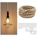 Miniatyrbillede 2 af 4: 2-leder 3-leder snoet kabel hamp reb elektrisk ledning retro stil kobber vintage lampe ledning vævet tekstil ledning pendel lys ledning 2 Core 12m