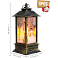 Miniatyrbilde 2 av 5: 3 stk Juleflamme Lanterne Julehage Lanterne