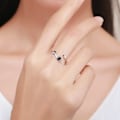 Miniatyrbild 2 av 4: Justerbar Ring Katt Silver Enkel Knuckle Ring Mode Smycken Presenter för Kvinnor Flickor Present