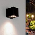 Pikkukuva 1 / 3: Musta suorakaiteen muotoinen LED-seinävalaisin IP44 GU10-lampuille