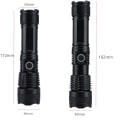 Miniatyrbillede 2 af 2: LED Lommelygte, P50 Lommelygte Lysstærk Lommelygte med Strømindikator USB Opladning Zoom Søgelys til Camping Vandreture