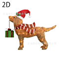 Miniatyrbillede 1 af 5: Julehunde lyskæde have dekoration LED lys julescene layout dekoration ornamenter 6