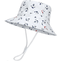 Miniatyrbild 1 av 4: Barnhatt Justerbar Solhatt Andningsbar Strandhatt För Pojkar Flickor_ll Anchor White 2-4 Years