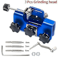 Miniatyrbillede 5 af 5: Kædesavssliber, bærbar kædesavskædesliber træbearbejdning slibeskive elektrisk kædesavssliber værktøj F4871 Blue and 3 Head