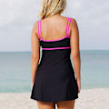 Miniatyrbillede 2 af 3: Womens Swim Dress Skirted Swimwear Swimsuit Beachwear Xl-6xl Black XL