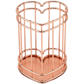 Miniatyrbillede 1 af 2: Hjerteformet Skrivebords Penbeholder Metal Håndværk Makeup Børste Pot Nordisk Stil Penholder