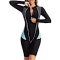 Miniatyrbillede 1 af 5: Dames Enstykke Boyleg Sports Badetøj Langærmet Badetøj UV Beskyttelse Rash Guard Surfing Dykning Dragt Atletisk Badetøj_ll Color 08 M