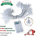 Miniatyrbillede 2 af 4: LED Fejelygter, 6M 40 LED Varmt Hvid Julefejelygter