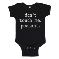 Miniatyrbilde 1 av 2: Dont Touch Me Peasant - Babykropp svart Svart - 12 månader
