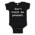 Miniatyrbillede 1 af 2: Dont Touch Me Peasant - Baby Body sort Svart - 12 månader