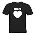 Miniatyrbillede 1 af 2: Brother's Heart - T-SHIRT - BØRN sort Svart - 118 / 128