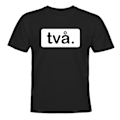 Miniatyrbillede 1 af 2: to års fødselsdag - T-SHIRT - BØRN sort Svart - 86 / 94