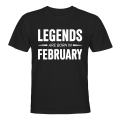 Pikkukuva 1 / 2: Legends Are Born In Helmikuu - T-PAITA - UNISEX Svart - 5XL
