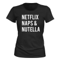 Pikkukuva 1 / 2: Netflix Naps And Nutella - T-PAITA - NAISTEN musta M