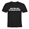 Pikkukuva 1 / 2: Minusta tulee isosisko - T-PAITA - LAPSET musta Svart - 118 / 128
