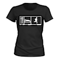 Miniatyrbillede 1 af 2: Eat Sleep Run - T-SHIRT - DAME sort XS