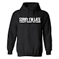 Miniatyrbillede 1 af 2: Sorry Im Late - Hættetrøje / Sweater - MÆND Svart - 3XL