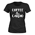 Miniatyrbilde 1 av 2: Kaffe og Cardio - T-SHIRT - DAME svart M