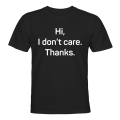 Pikkukuva 1 / 2: Hei I Dont Care Kiitos - T-PAITA - UNISEX Svart - 2XL