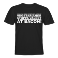 Miniatyrbillede 1 af 2: Stop Volden Spis Bacon - T-SHIRT - UNISEX Svart - 2XL
