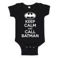 Miniatyrbillede 1 af 2: Keep Calm Call Batman - Baby Body sort Svart - 6 månader