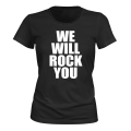 Miniatyrbilde 1 av 2: We Will Rock You - T-SHIRT - DAME svart S
