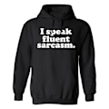 Miniatyrbillede 1 af 2: I Speak Fluent Sarcasm - Hættetrøje / Sweater - KVINDER Svart - 4XL