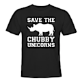 Miniatyrbild 1 av 2: Save The Chubby Unicorns - T-SHIRT - HERR Svart - M