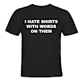 Miniatyrbillede 1 af 2: Jeg hader skjorter med ord på - T-SHIRT - BØRN sort Svart - 106 / 116