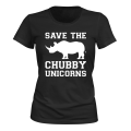 Miniatyrbillede 1 af 2: Save The Chubby Unicorns - T-SHIRT - DAME sort XS