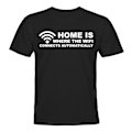 Miniatyrbillede 1 af 2: Hvor Wifi forbinder automatisk - T-SHIRT - UNISEX Svart - M