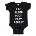 Pikkukuva 1 / 2: Syö Sleep Poop Play Repeat - Baby Body musta Svart - 24 månader