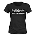 Miniatyrbillede 1 af 2: En dårlig fiskedag - T-SHIRT - DAME sort XL