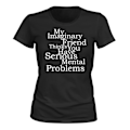 Miniatyrbillede 1 af 2: Min imaginære ven - T-SHIRT - DAME sort M