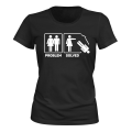 Miniatyrbillede 1 af 2: Problem løst Kæreste - T-SHIRT - DAME sort XS