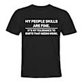 Miniatyrbillede 1 af 2: My People Skills er fine - T-SHIRT - UNISEX Svart - M