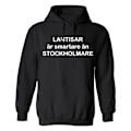 Miniatyrbilde 1 av 2: Lantisar Is Smarter Than Stockholmers - Hettegenser / Genser - UNISEX Svart - 3XL