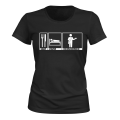 Miniatyrbillede 1 af 2: Eat Sleep Postmand - T-SHIRT - DAME sort XS
