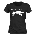 Miniatyrbillede 1 af 2: T-rex hader push-ups - T-SHIRT - DAME sort M