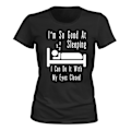 Miniatyrbillede 1 af 2: Jeg er så god til at sove - T-SHIRT - DAME sort S