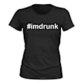 Miniatyrbillede 1 af 2: Jeg er fuld - T-SHIRT - DAME sort XL