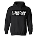 Miniatyrbild 1 av 2: If Found Please Return To Pub - Hoodie / Tröja - HERR Svart - 4XL