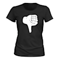 Miniatyrbillede 1 af 2: Tommelfinger ned - T-SHIRT - DAME sort S