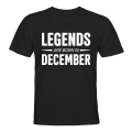 Miniatyrbild 1 av 2: Legends Are Born In December - T-SHIRT - UNISEX Svart - M